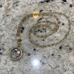 Origami owl necklace and charms